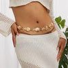 Pop Style Alloy Starfish Shell Splicing Waist Chain For Female