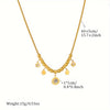 Popular All Match Round Geometric Titanium Steel Pendant Chain With Electroplating For Unisex Elegant Retro Clavicle Necklace