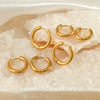 Popular Allmatch Geometric Electroplated Stainless Steel Earrings For Women