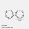 Popular Allmatch Geometric Electroplated Stainless Steel Earrings For Women