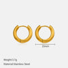Popular Allmatch Geometric Electroplated Stainless Steel Earrings For Women