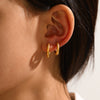 Popular Allmatch Geometric Electroplated Stainless Steel Earrings For Women