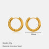 Popular Allmatch Geometric Electroplated Stainless Steel Earrings For Women