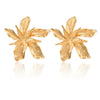Popular Alloy Flower Earrings With Dripping Oil Processing Technology