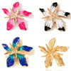 Popular Alloy Flower Earrings With Dripping Oil Processing Technology
