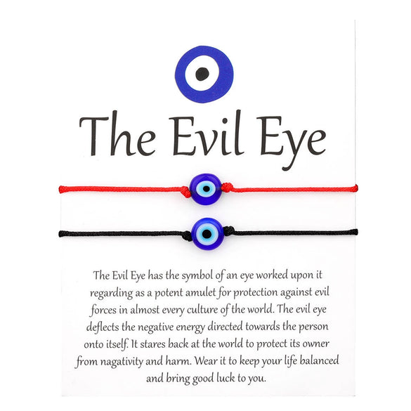 Popular Braided Red And Black Rope Bracelet With Evil Eye Geometric Shape Liuli Material Hand Knitted For Women And Unisex