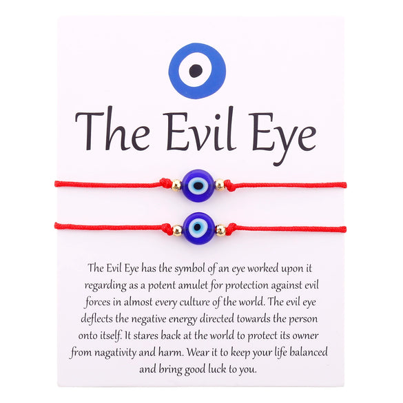 Popular Braided Red And Black Rope Bracelet With Evil Eye Geometric Shape Liuli Material Hand Knitted For Women And Unisex