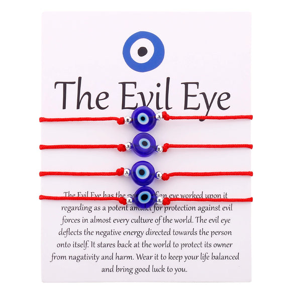 Popular Braided Red And Black Rope Bracelet With Evil Eye Geometric Shape Liuli Material Hand Knitted For Women And Unisex