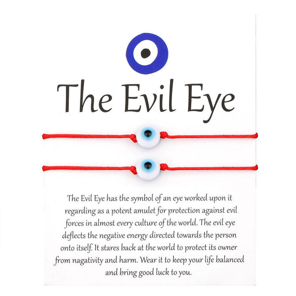 Popular Braided Red And Black Rope Bracelet With Evil Eye Geometric Shape Liuli Material Hand Knitted For Women And Unisex