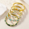 Popular Cloisonné Bracelet Painted With Colored Lotus Double Layer Cut Out Electroplated Jewelry