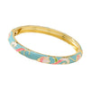 Popular Cloisonné Bracelet Painted With Colored Lotus Double Layer Cut Out Electroplated Jewelry