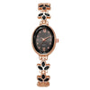 Popular Clover Women's Fashion Quartz Watch With Alloy Case Imitation Leather Strap And Organic Glass Mirror In Barrel Shape