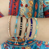 Popular Crystal Rice Beads Woven Bohemian Rhombus Shaped Women's Fashion Personality Bracelet