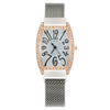 Popular Diamondencrusted Barrel Women's Watch Alloy Metal Strap Fashion Style