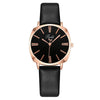 Popular Fashion Diamond Women's Metal Case Imitation Leather Strap Quartz Watch With Round Dial