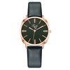 Popular Fashion Diamond Women's Metal Case Imitation Leather Strap Quartz Watch With Round Dial