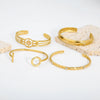 Popular Fashion Ladies Stainless Steel Hollow Love Bracelet With Pvdp Furnace Real Gold Treatment