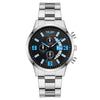 Popular Fashion Men's Watch Stainless Steel Metal Band Threeeye Calendar Digital
