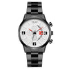 Popular Fashion Men's Watch Stainless Steel Metal Band Threeeye Calendar Digital