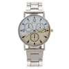 Popular Fashion Men's Watch With Steel Band Plastic Case Mineral Strengthened Mirror And Round Dial