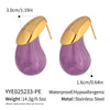 Popular Fashion Water Drop Earrings For Women Stainless Steel With Electroplating Light Luxury Minimalist Style
