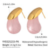 Popular Fashion Water Drop Earrings For Women Stainless Steel With Electroplating Light Luxury Minimalist Style