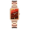 Popular Fashion Women's Square Metal Band Quartz Watch