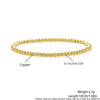 Popular Goldplated Copper Round Bead Stackable Unisex Elastic Bracelet With Geometric Design
