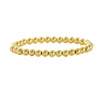 Popular Goldplated Copper Round Bead Stackable Unisex Elastic Bracelet With Geometric Design