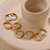 Popular Jewelry 316L Stainless Steel Electroplated 18K Gold Earrings Inlaid With Rhinestone