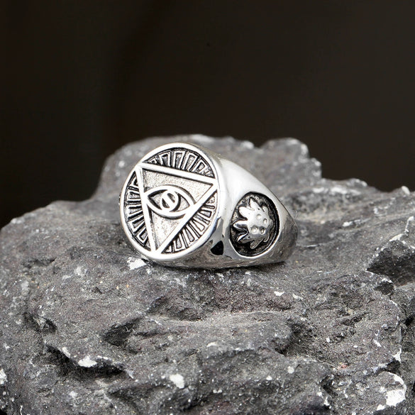 Popular Jewelry Stainless Steel Ring With Geometric Design And Polishing