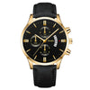 Popular Men's Watch Leather Belt Alloy Case Stainless Steel Buckle Round Dial Fashion Style