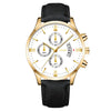 Popular Men's Watch Leather Belt Alloy Case Stainless Steel Buckle Round Dial Fashion Style