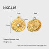 Popular Minimalist Ins Style Electroplated Star Moon Heart Butterfly Stainless Steel Pendant Earring Accessories
