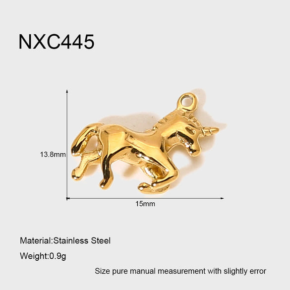 Popular Minimalist Ins Style Electroplated Star Moon Heart Butterfly Stainless Steel Pendant Earring Accessories