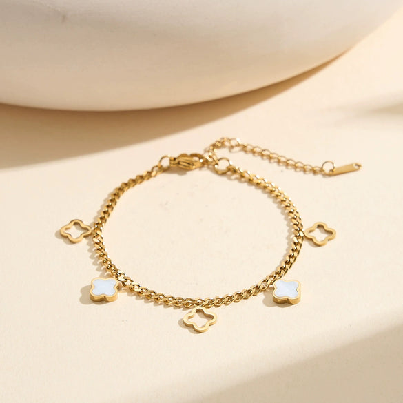 Popular Niche Original Design Geometric Stainless Steel Electroplated Bracelet For Women