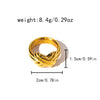 Popular Niche Ring Stainless Steel Xshaped Cross Tie Bow Electroplating Style Unisex