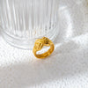 Popular Niche Ring Stainless Steel Xshaped Cross Tie Bow Electroplating Style Unisex