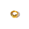 Popular Niche Ring Stainless Steel Xshaped Cross Tie Bow Electroplating Style Unisex