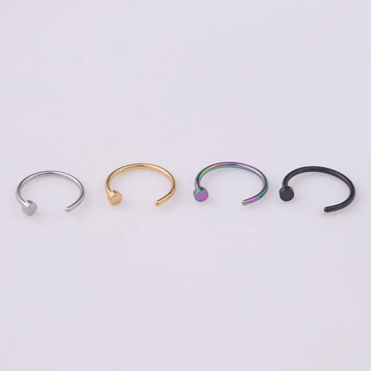 Fashion Geometric Stainless Steel Plating Nose Studs