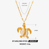 Popular Starfish Thread Hiphop Turtle Ocean Element Clavicle Necklace For Women Stainless Steel Electroplated