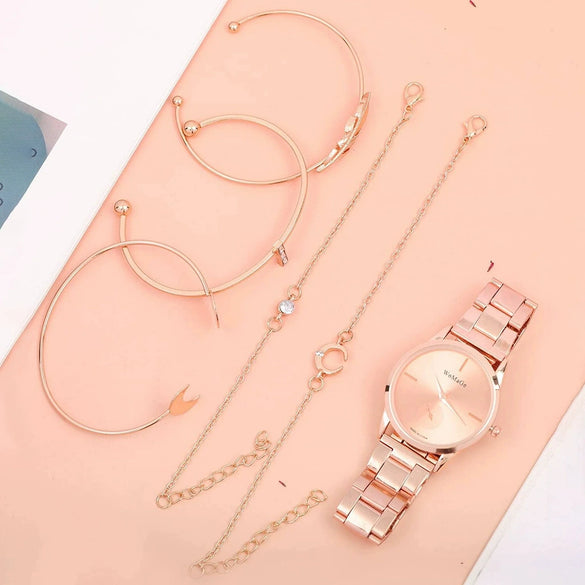 Popular Women's Alloy Fashion Quartz Wristwatch With Round Dial