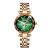 Popular Women's Fashionable Waterproof Quartz Watch With Alloy Case And Strap Round Dial Spiral Crown Mineral Reinforced Glass Mirror Stainless Steel Doublesided Button Buckle