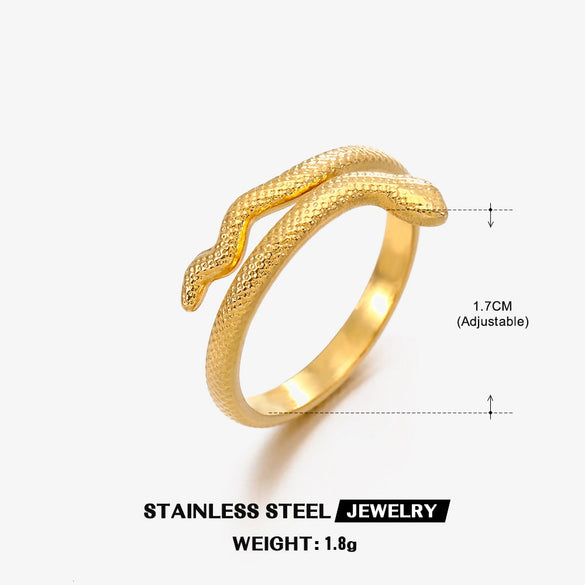 Popular Women's Stainless Steel Geometric Heart Shaped 18K Gold Plated Hip Hop Ring