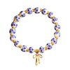 Porcelain Ceramic Bow Beaded Women's Bracelets With Electroplating