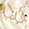 Portable Chain Mobile Phone Case Keychain Lanyard Wrist Bag Chain Antilost Metal Bow Tie Bag Beauty Head Semimanual Style