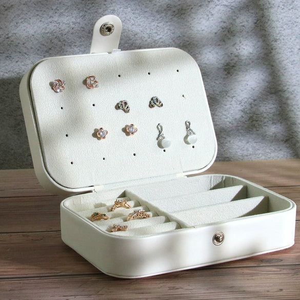 Portable Composite Material Jewelry Storage Box For Ring Stud Earrings Necklace Colorful Gift Packaging
