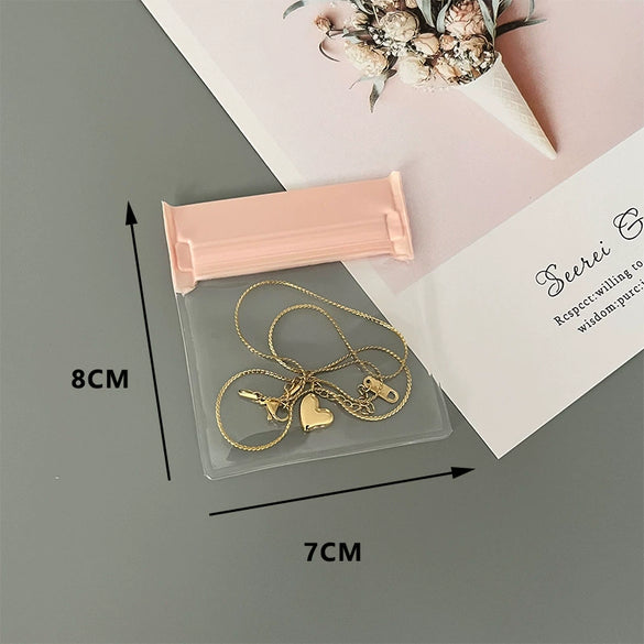 Portable Eva Jewelry Bag Storage Pack For Earrings And Bracelet With Zipper Buckle Dustproof Thickened Finished To Avoid Yellowing And Hardening