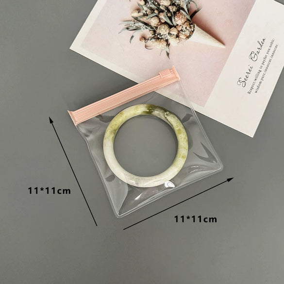 Portable Eva Jewelry Bag With Pink Zipper Buckle Dustproof Thickened Texture For Earrings And Bracelet Storage