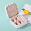 Portable Leather Jewelry Box For Earrings Necklace Ring Small Exquisite Mini